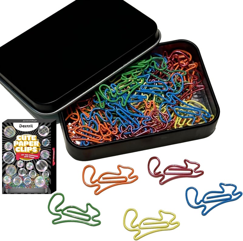 Daxtril Cute Paper Clips, 60 PCS Squirrel Shaped Paper Clips Animal Bookmarks Clips, Assorted Colors, Fun Office Gifts for Women Men Coworkers Teachers Students Girls Boys, Squirrel Gifts Christmas Gifts - Image 1